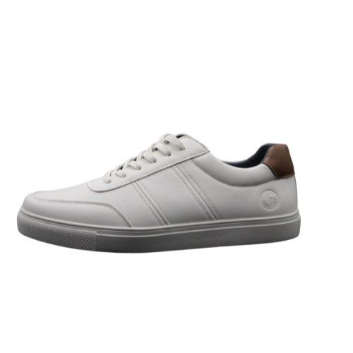 NTY 524 MENS SPORTY TIE SHOE WHITE/TAN