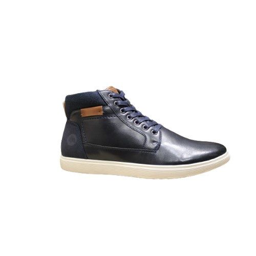 NTY 522 MENS ZIP &amp; LACED SNEAKER BOOT NAVY