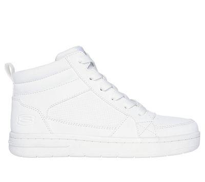 SKECHERS BOYS SMOOTH STREET COZY ZIP WHITE 405618L