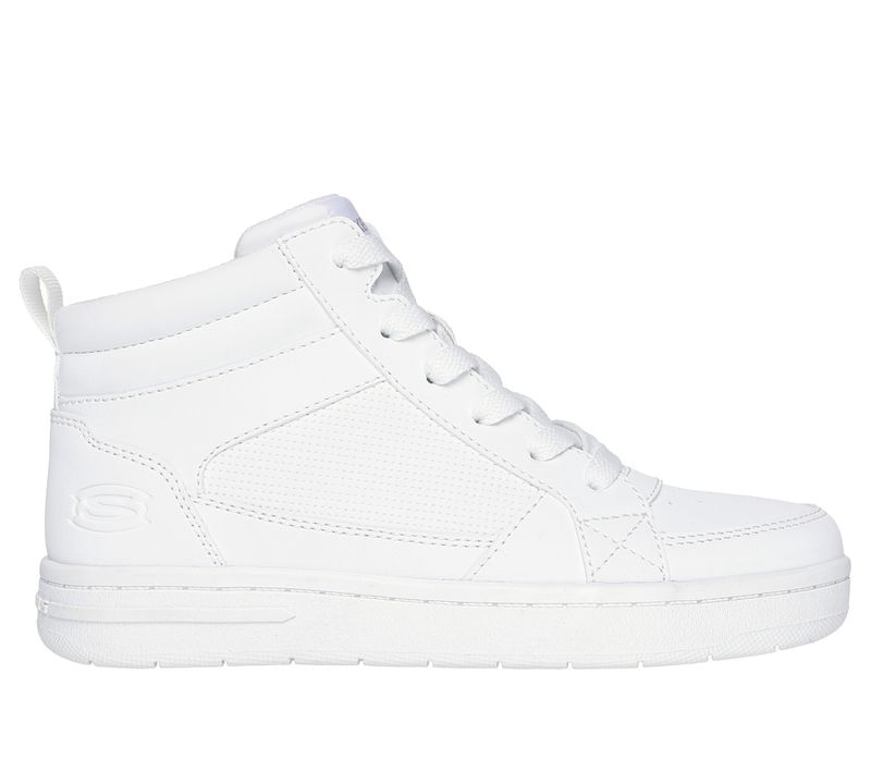 SKECHERS BOYS SMOOTH STREET COZY ZIP WHITE 405618L