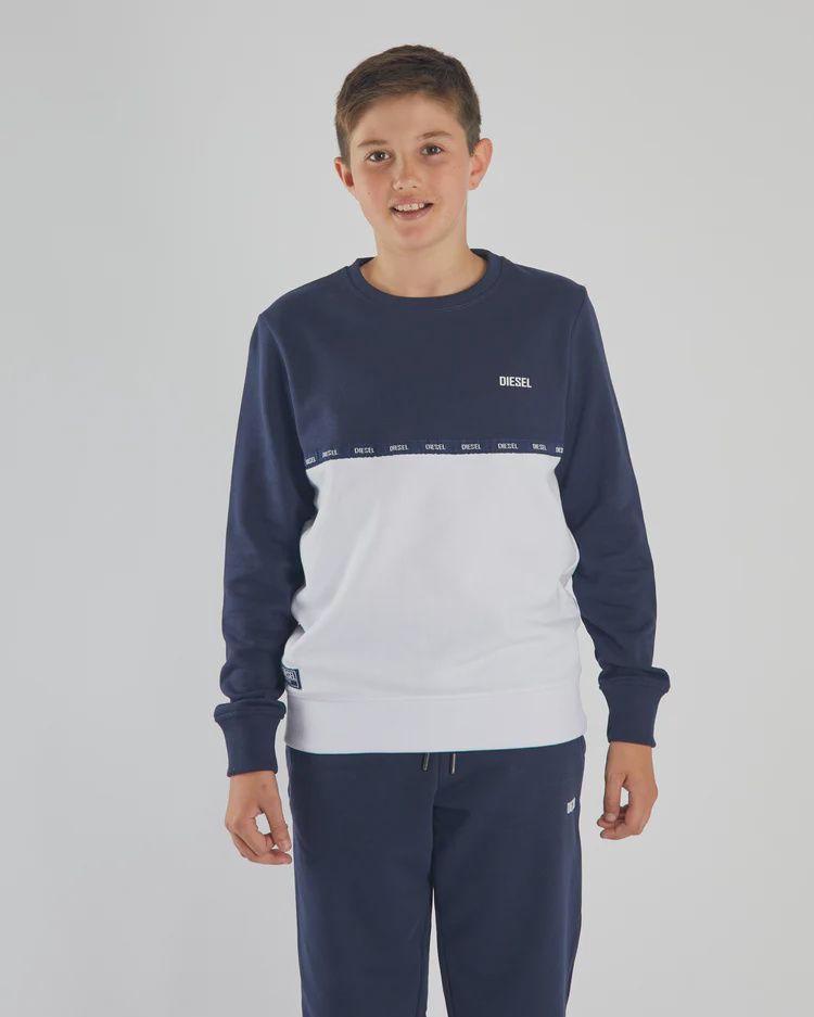 DKB 1012002 DIESEL KIDS ALBERT SWEATER WHITE