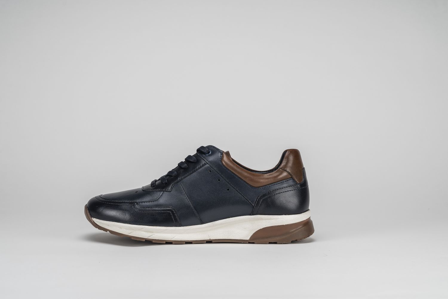 MAX LEATHER COMBINATION TRAINER NAVY 21004