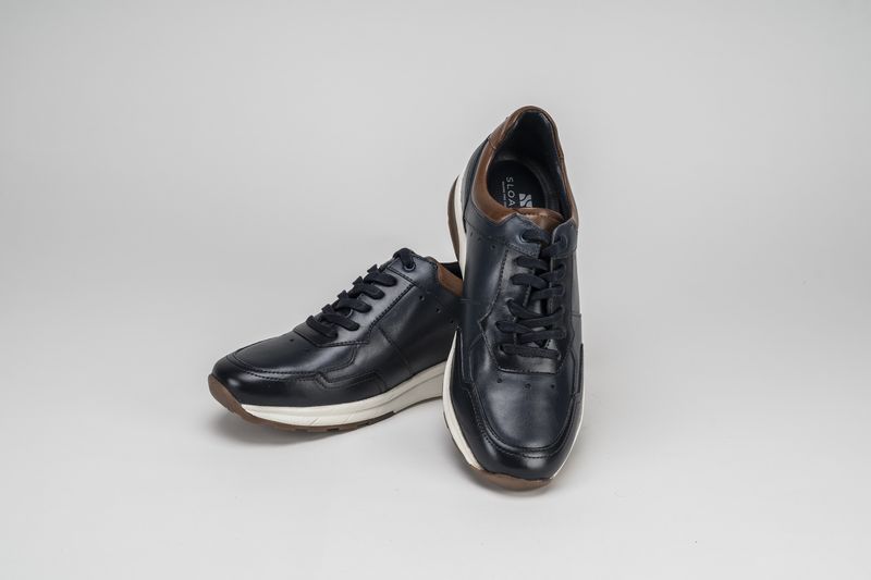 MAX LEATHER COMBINATION TRAINER NAVY 21004