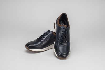 MAX LEATHER COMBINATION TRAINER NAVY 21004