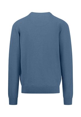 9414 211 FYNCH HATTON V NECK KNIT COL 625 CLOUD BLUE