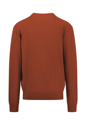 9414 211 FYNCH HATTON V NECK KNIT COL 302 RUST