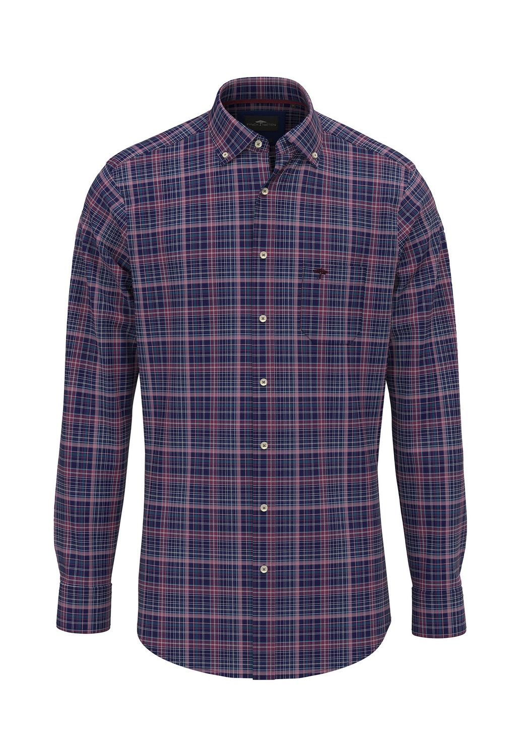 1414 8010 FYNCH HATTON SHIRT COL 303 RUBY RED