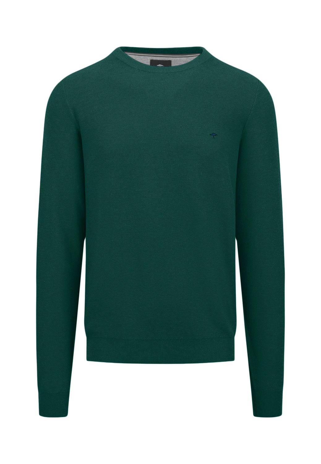 1414 220 FYNCH HATTON O NECK KNIT COL 707 DARK EMERALD