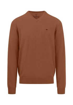 1414 211 FYNCH HATTON V NECK KNIT COL 804 HAZEL
