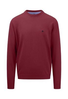 1414 210 FYNCH HATTON O NECK KNIT COL 303 RUBY RED