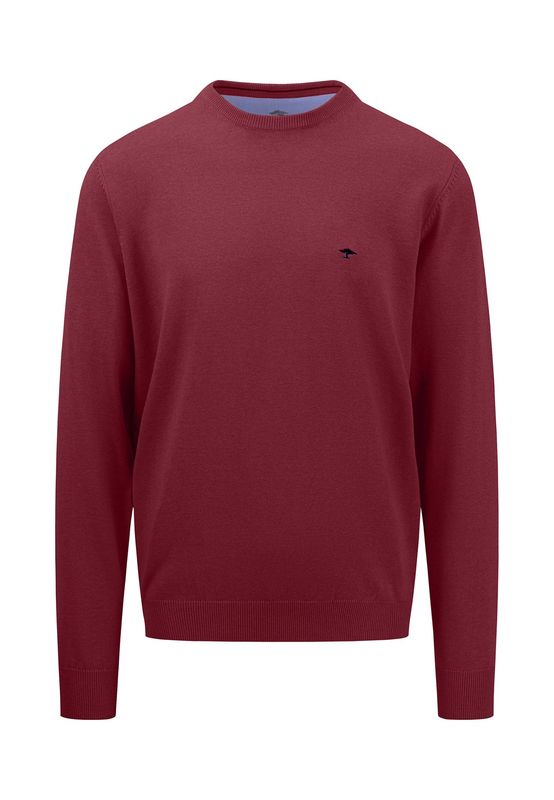 1414 210 FYNCH HATTON O NECK KNIT COL 303 RUBY RED
