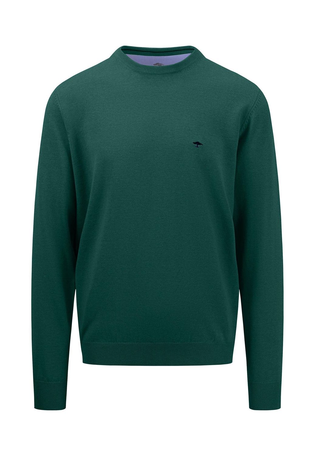 1414 210 FYNCH HATTON O NECK KNIT COL 707 DARK EMERALD