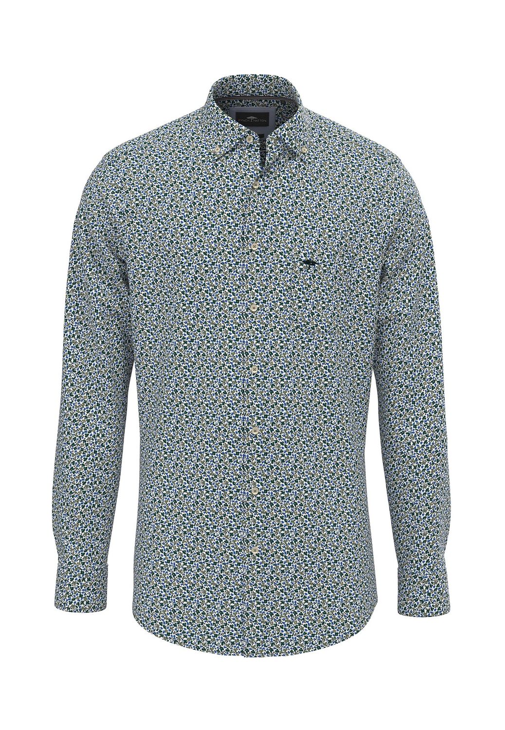 1408 8050 FYNCH HATTON SHIRT COL7 707 DARK EMERALD