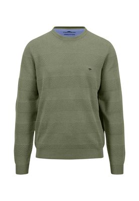 1408 234 FYNCH HATTON O NECK KNIT COL 718 LIGHT KHAKI