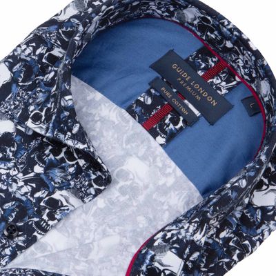 LS77062 GUIDE LS SHIRT NAVY/WHITE