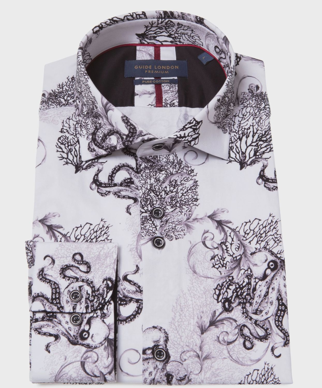 LS77046 GUIDE LS SHIRT WHITE/BLK