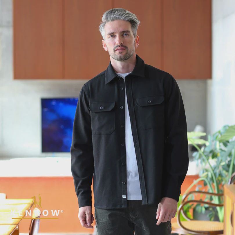 KR720001 BRADY OVERSHIRT BLACK