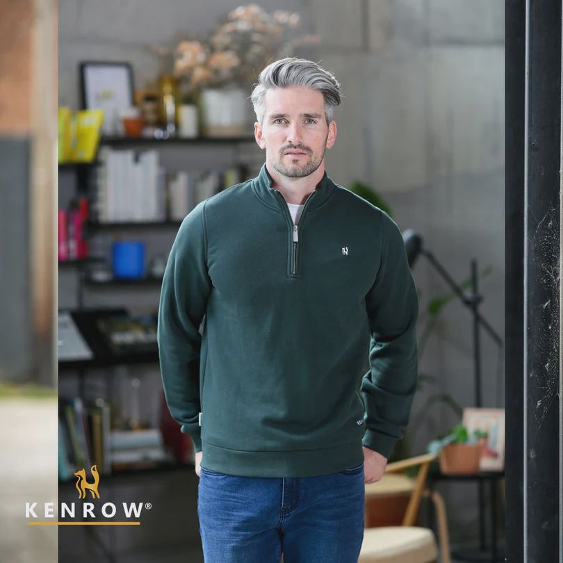 KR708567 JASON HALF ZIP DARK OLIVE