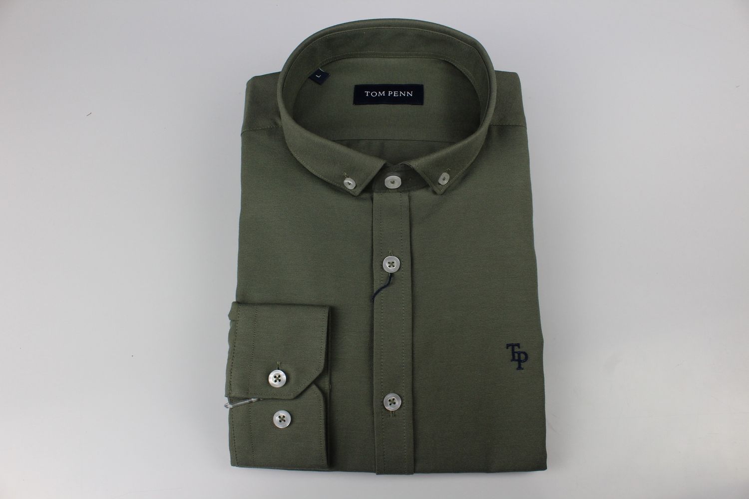 TOM PENN L/S SHIRT OLIVE TP330