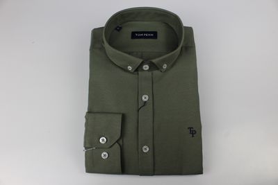 TOM PENN L/S SHIRT OLIVE TP330