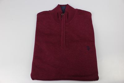 TOM PENN 1/4 ZIP BURG TP053K