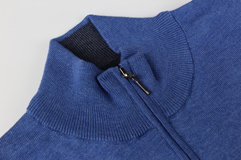 TOM PENN 1/4 ZIP BLUE TP053K