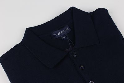 TOM PENN KNITTED POLO NAVY TP055