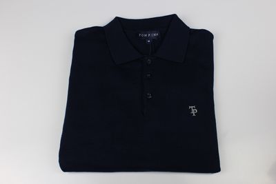TOM PENN KNITTED POLO NAVY TP055