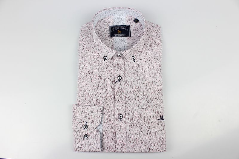 ML252245 GATEHOUSE LS SHIRT BURGUNDY