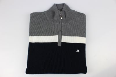CLINT 1/4 ZIP KNIT ML351473 GREY MARL