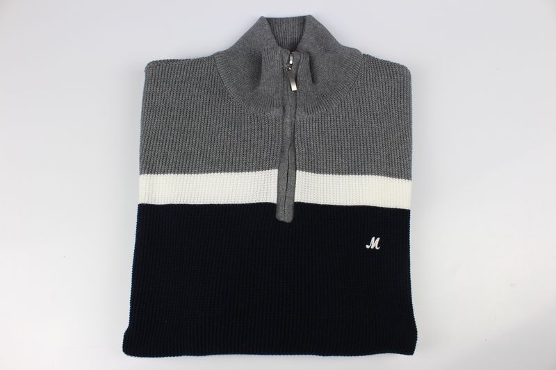 CLINT 1/4 ZIP KNIT ML351473 GREY MARL