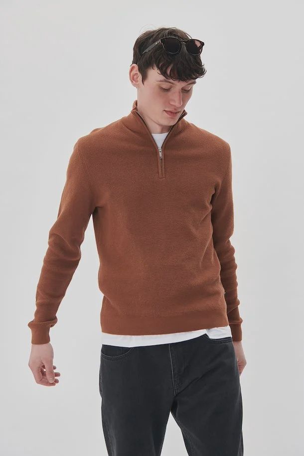 30207192 MALAGOON Z 1/4 ZIP 191242 CAMBRIDGE BROWN