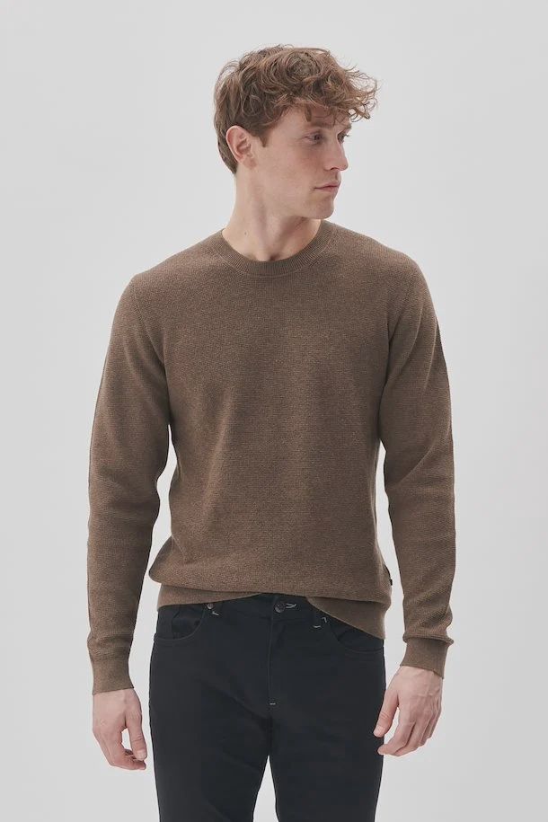 30207195 MALAGOON O NECK KNIT 1908081 MOREL MELANGE