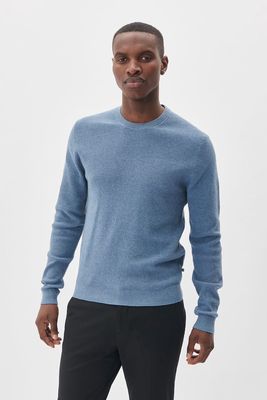 30207195 MALAGOON O NECK KNIT 1840201 CAPTAINS BLUE MELANGE