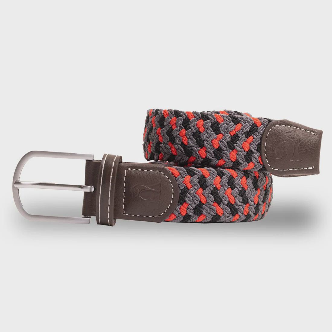 SWOLE PANDA SP RWB 63 GREY/RED  ZIGZAG WOVEN BELT