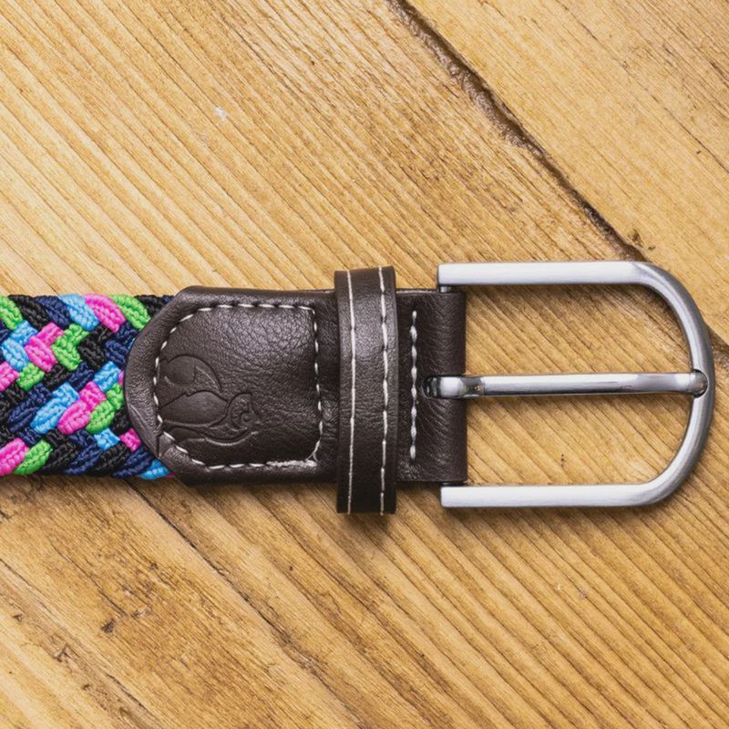 SWOLE PANDA SP RWB 60 NEON  ZIGZAG WOVEN BELT