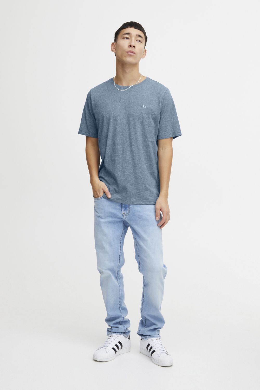 20715298 BHWILTON MELANGE TEE  184217 BLUESTONE
