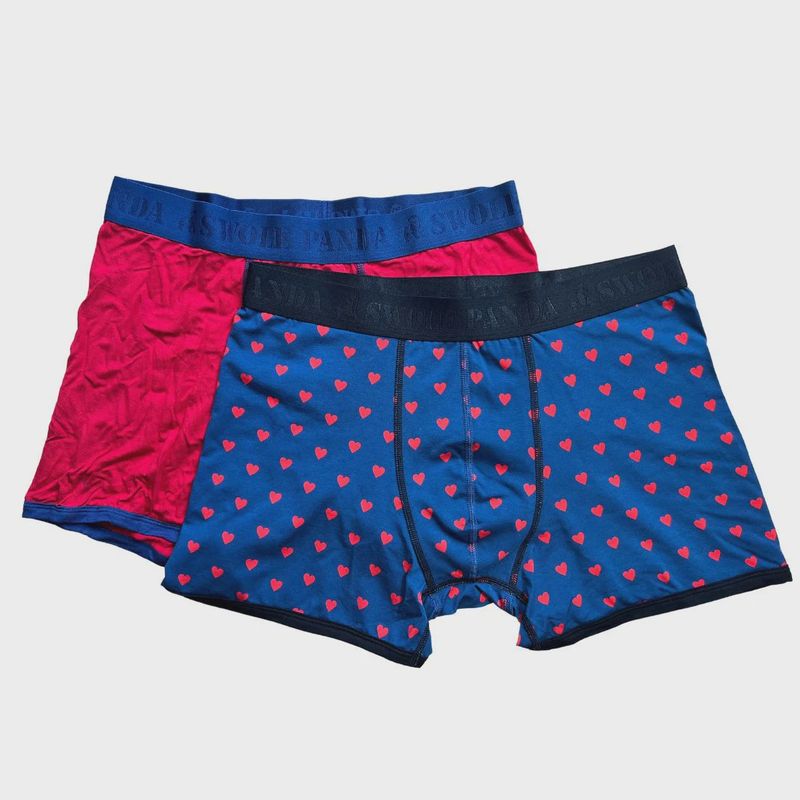 SWOLE PANDA BOXERS TWIN PACK  X LARGE SP UN TWIN 14 XL RED/HEART
