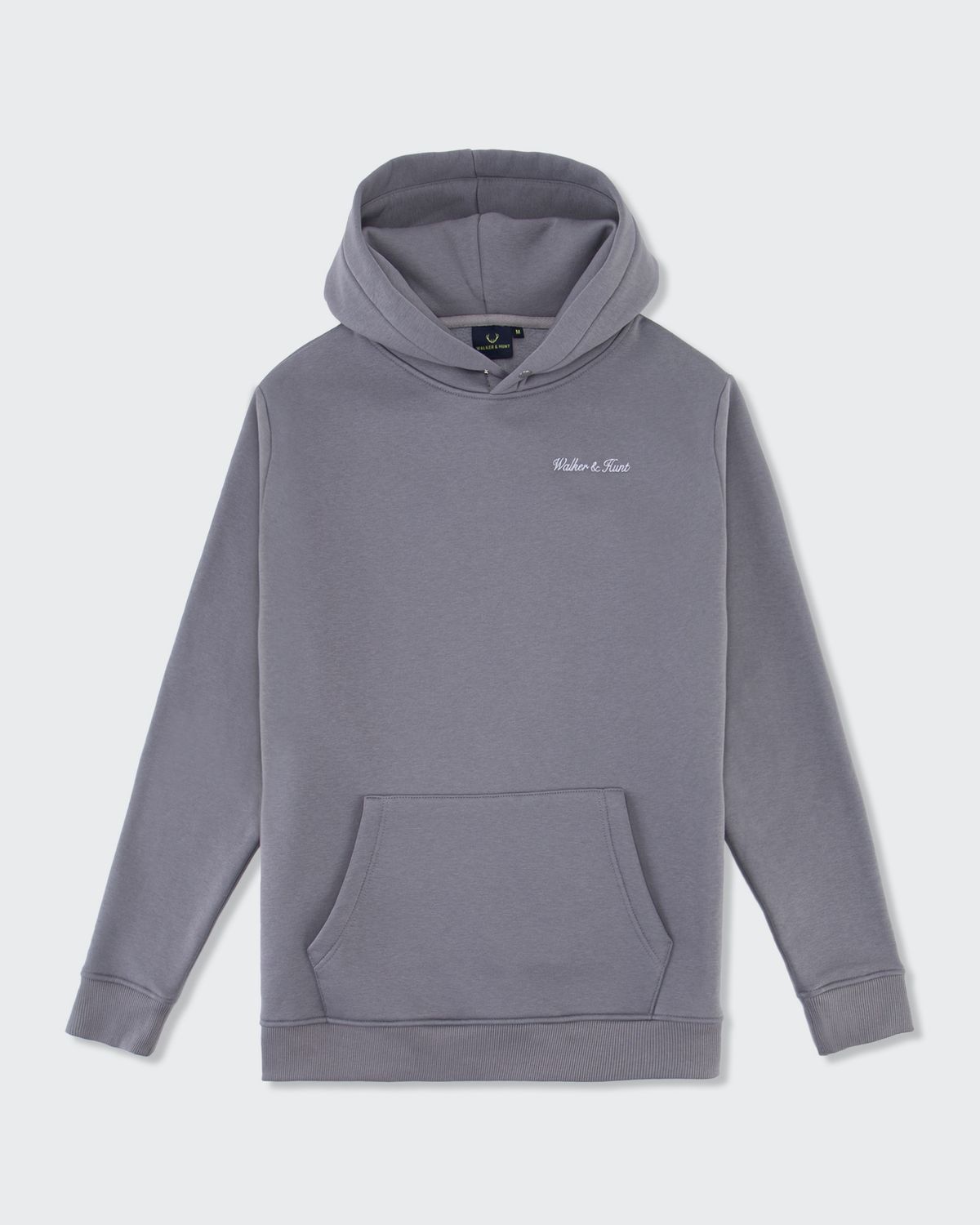 WALKER &amp; HUNT SCRIPT HOODIE SLATE GREY