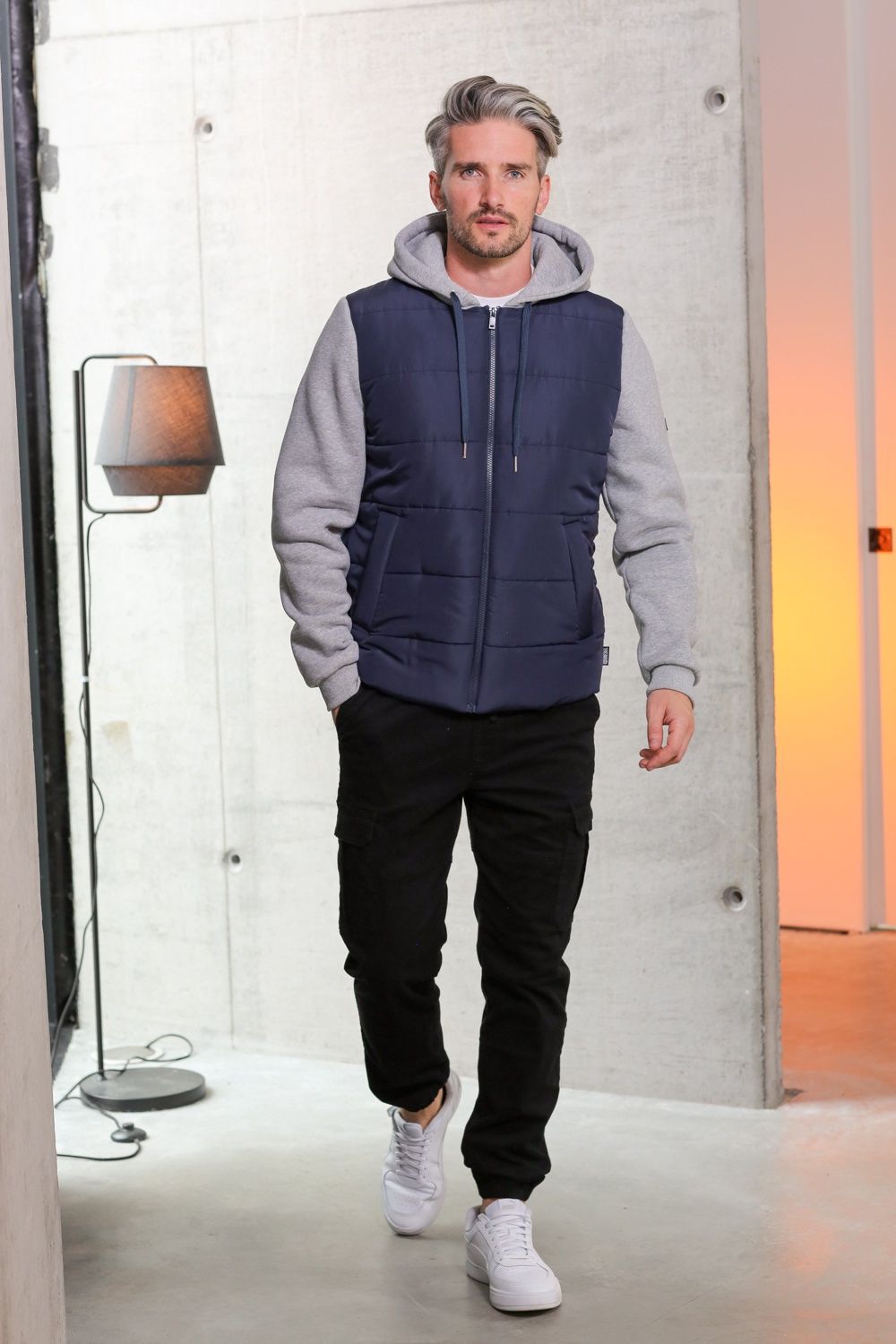 TERRY HYBRID JACKET NAVY