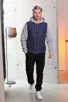 TERRY HYBRID JACKET NAVY