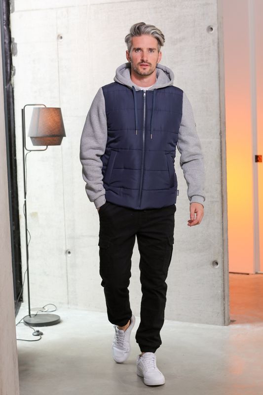 TERRY HYBRID JACKET NAVY