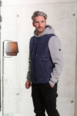 TERRY HYBRID JACKET NAVY