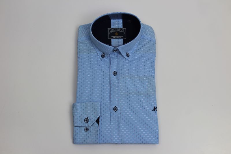 ML 252208 JAGGER L/S SHIRT SKY/NAVY