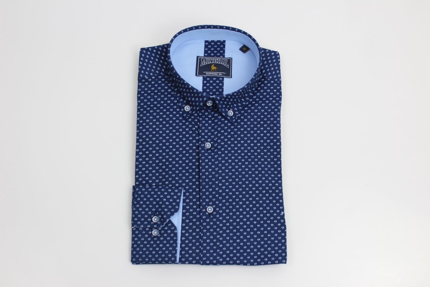 ML 252208 JAGGER L/S SHIRT  NAVY/SKY