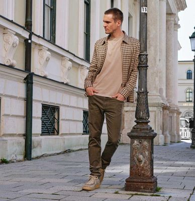 ARNE 0501/00 0628 COL 238 GINGER BROWN 5 PKT CORD PANTS