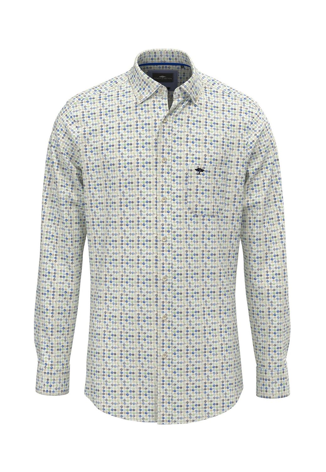 1412 8220 FYNCH HATTON SHIRT COL 722 TURF GREEN