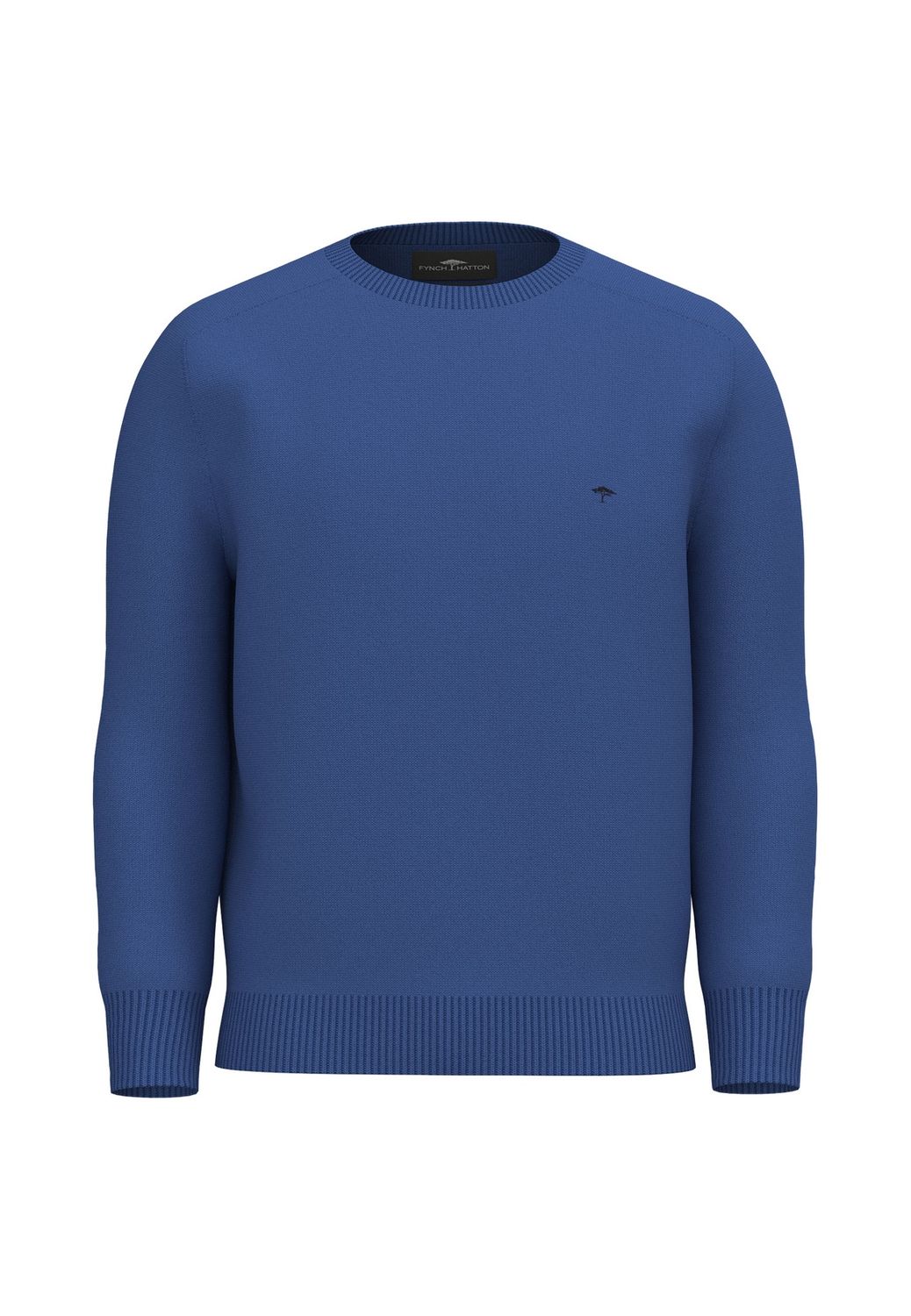 1412 200 FYNCH HATTON O NECK KNIT COL 628 STRONG BLUE