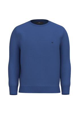 1412 200 FYNCH HATTON O NECK KNIT COL 628 STRONG BLUE