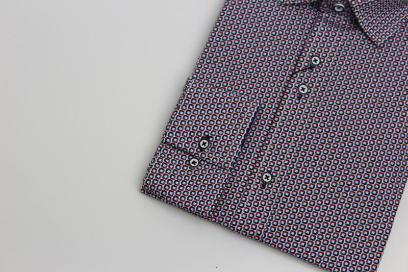 SWGLS9110 NINETEEN 82 WILLOW LS TAILORED FIT SHIRT BURGUNDY